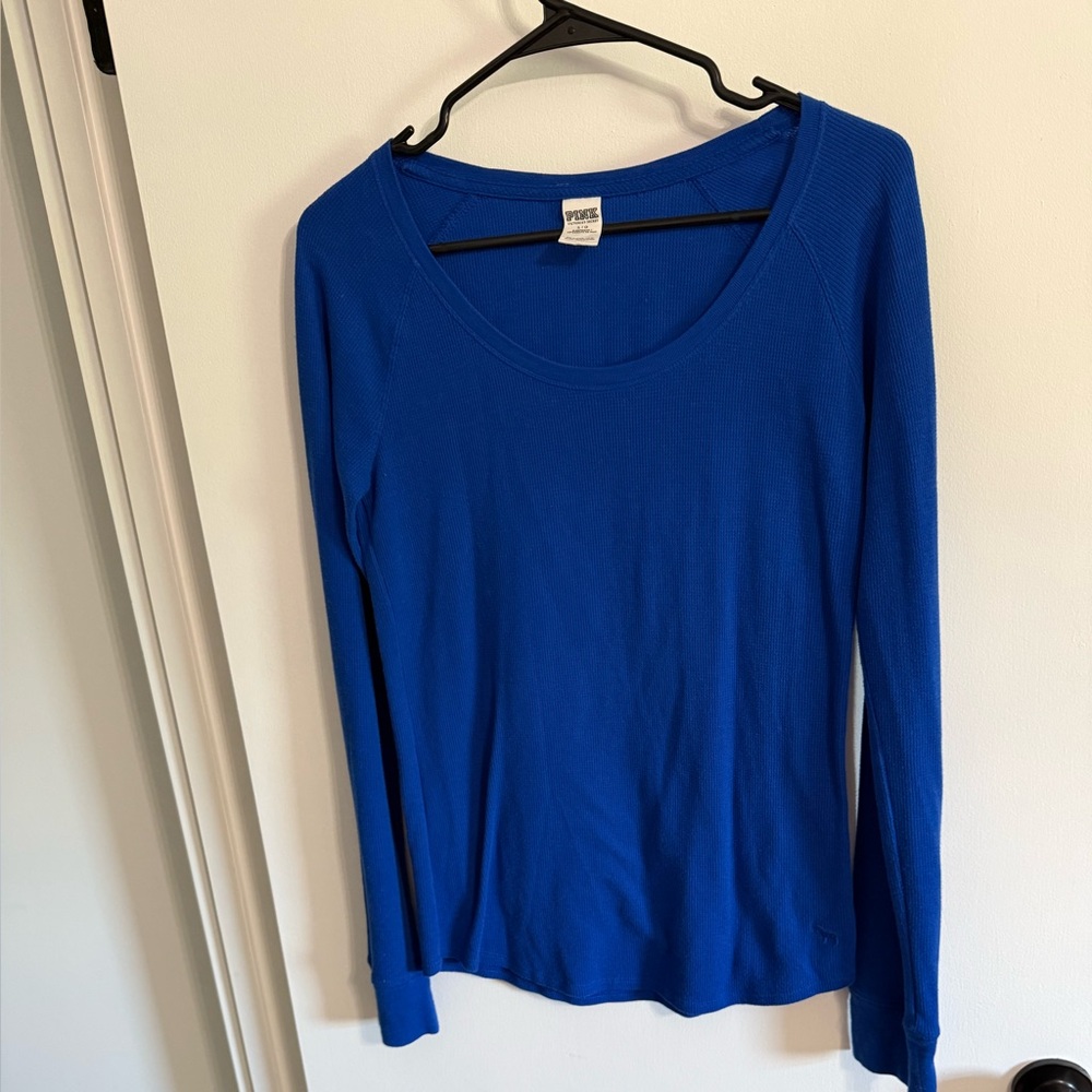 PINK Victoria's Secret Vibrant Blue Long Sleeve Top